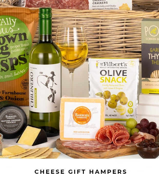 browse our cheese gift hampers in the uk